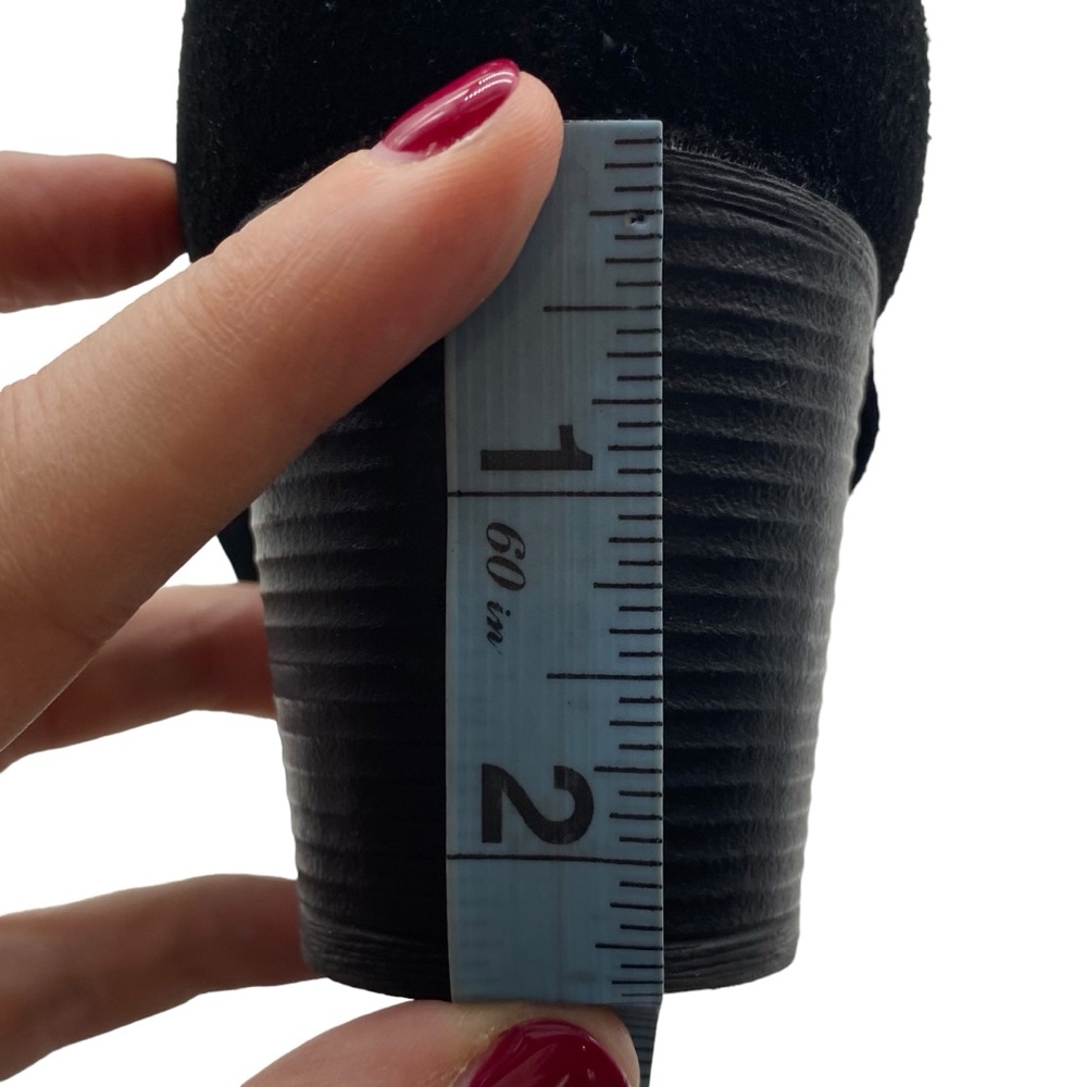 Skechers Womens Shoes Sz 7 Black Vegan Suede Heeled Ankle Casual Comfortable - Picture 12 of 13